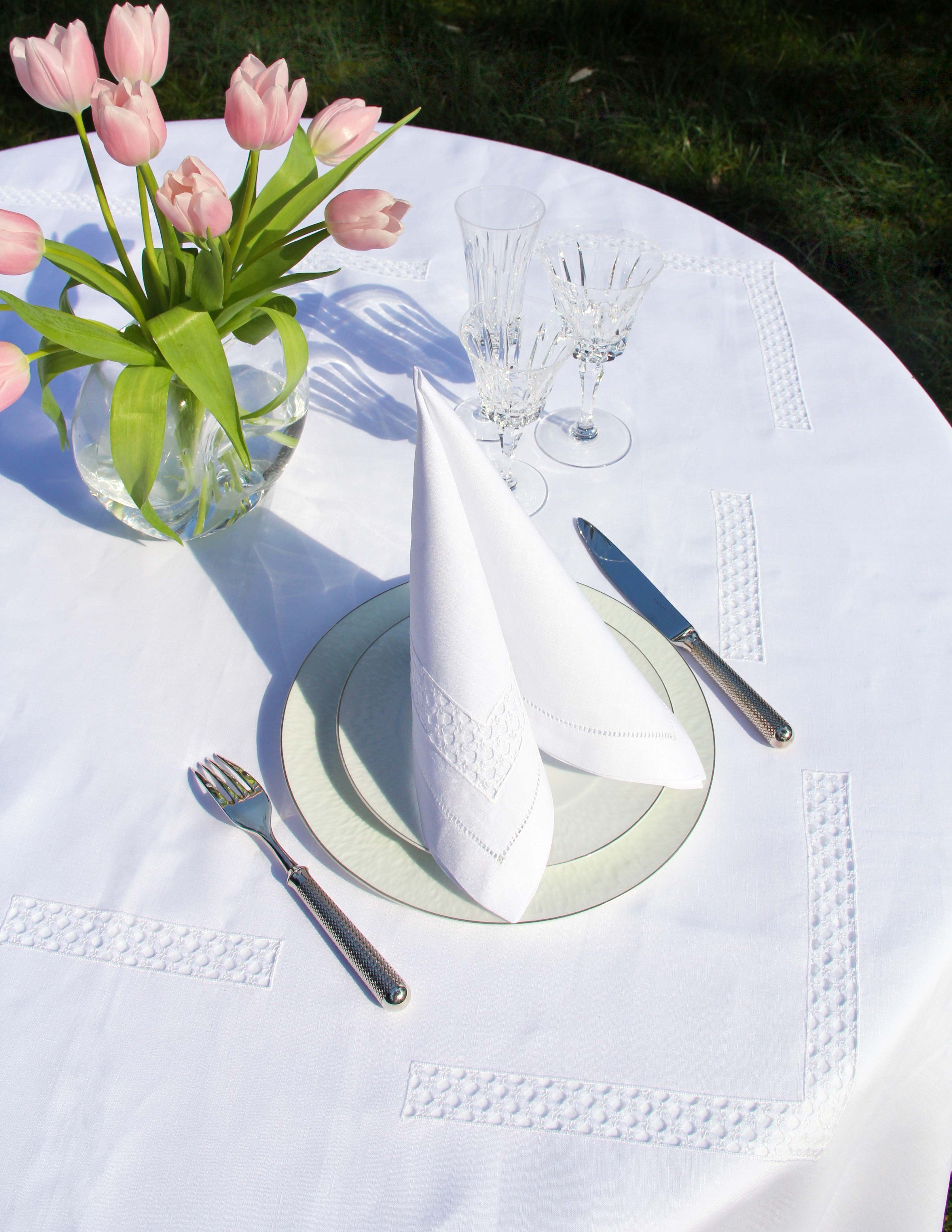 Nappe lin brodée Jours Coco