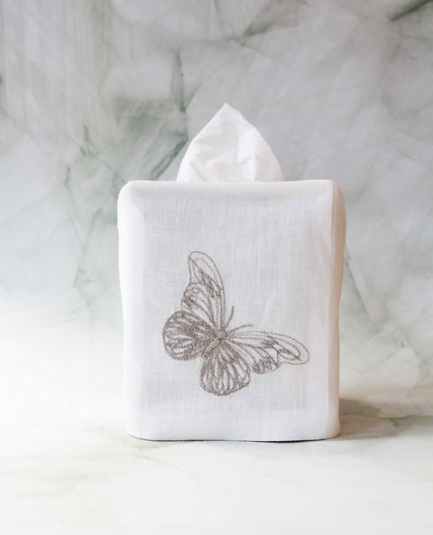 Vol de papillon - Square tissue box cover